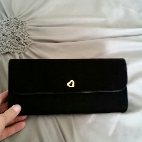 Victoria's Secret Black Velvet clutch - Picture 1 of 3